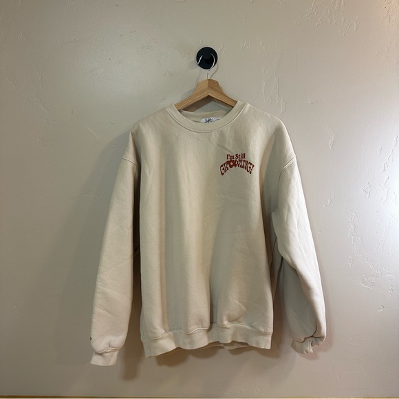 The Mayfair Group Growth Takes Time Crewneck Sweater S/M - Picture 11 of 12